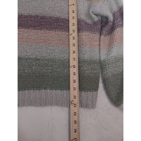 Grace & Emma Cotton Blend Striped Knit Sweater Shirt Sz L - Picture 8 of 8